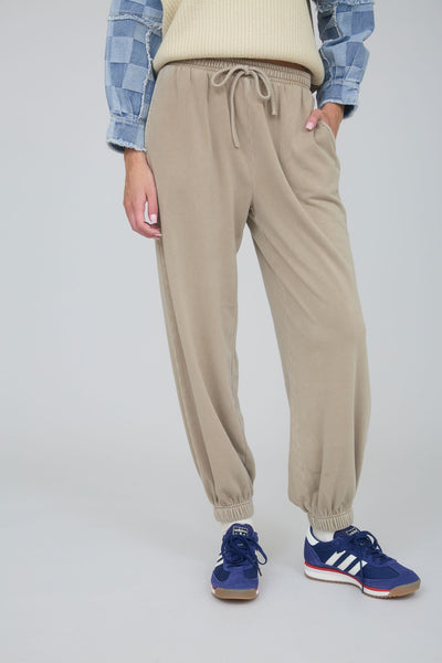 truth be told washed drawstring joggers | mocha