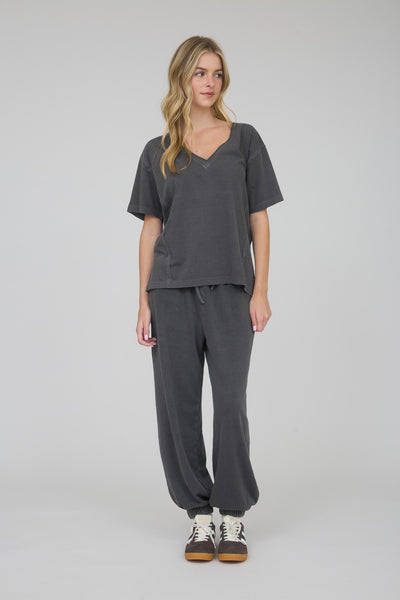 truth be told washed drawstring joggers | charcoal