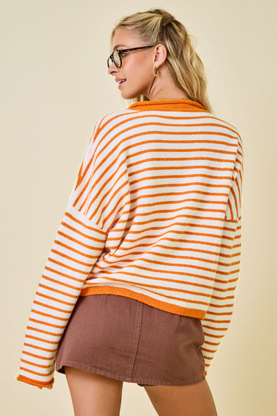 a certain something striped knit henley | sunkist