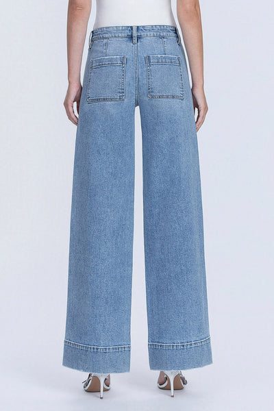 maxwell mid rise wide trouser hem jeans | understanding