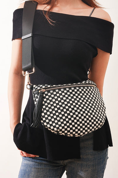 woven checkered bum bag!