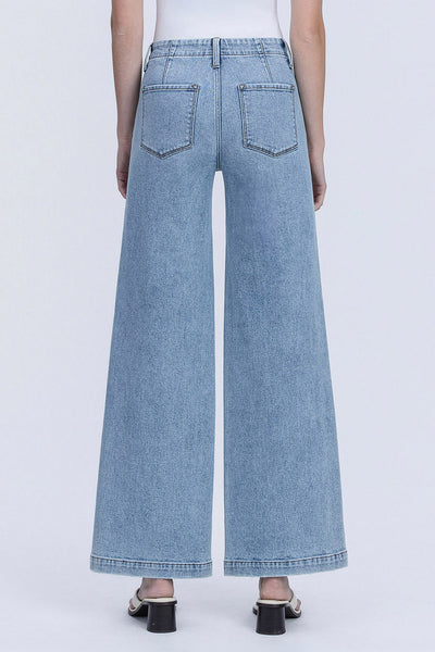 hartley high rise trouser wide leg jeans | self belief