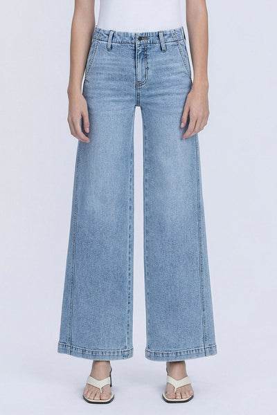 hartley high rise trouser wide leg jeans | self belief