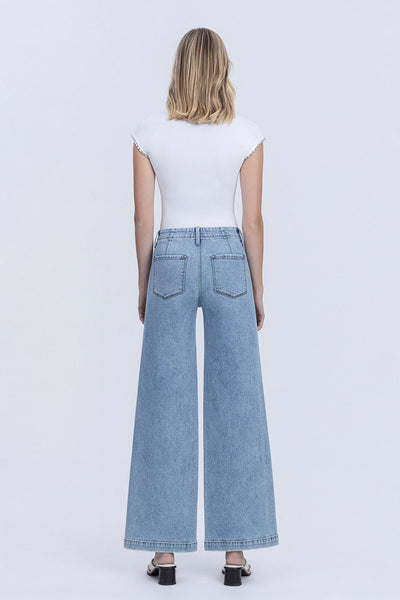 hartley high rise trouser wide leg jeans | self belief