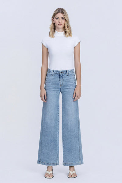 hartley high rise trouser wide leg jeans | self belief