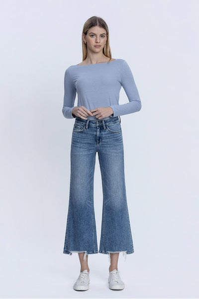 hollis mid rise crop vintage flare jeans | amazing