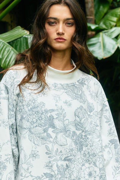 nothing but good luxe knit mock neck + short set | ivory + grey
