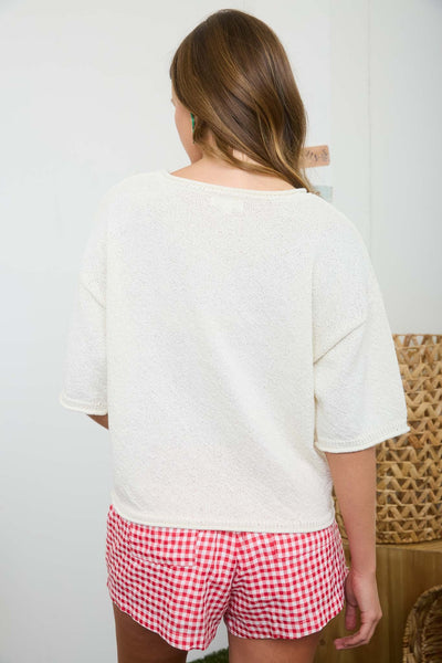 cozy haven boxy knit sweater | cream