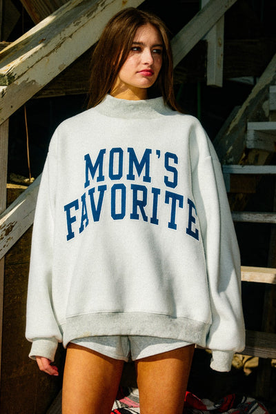 mom + dad's favorite reversible mockneck | heather grey