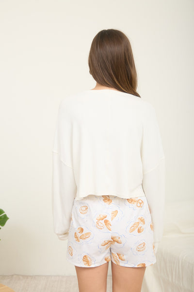in this moment cropped knit top | oatmeal