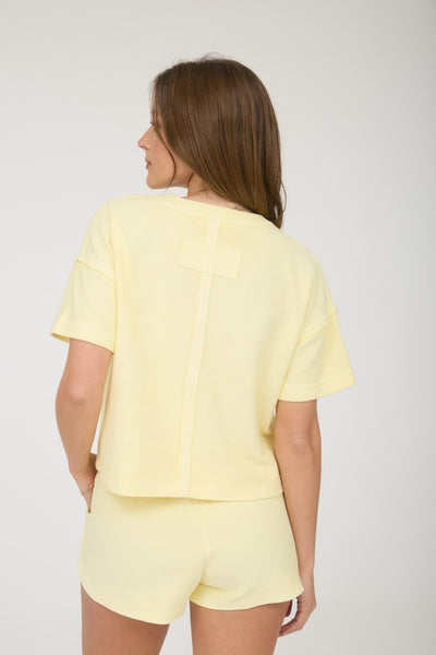 already there ribbed knit set | butter yellow