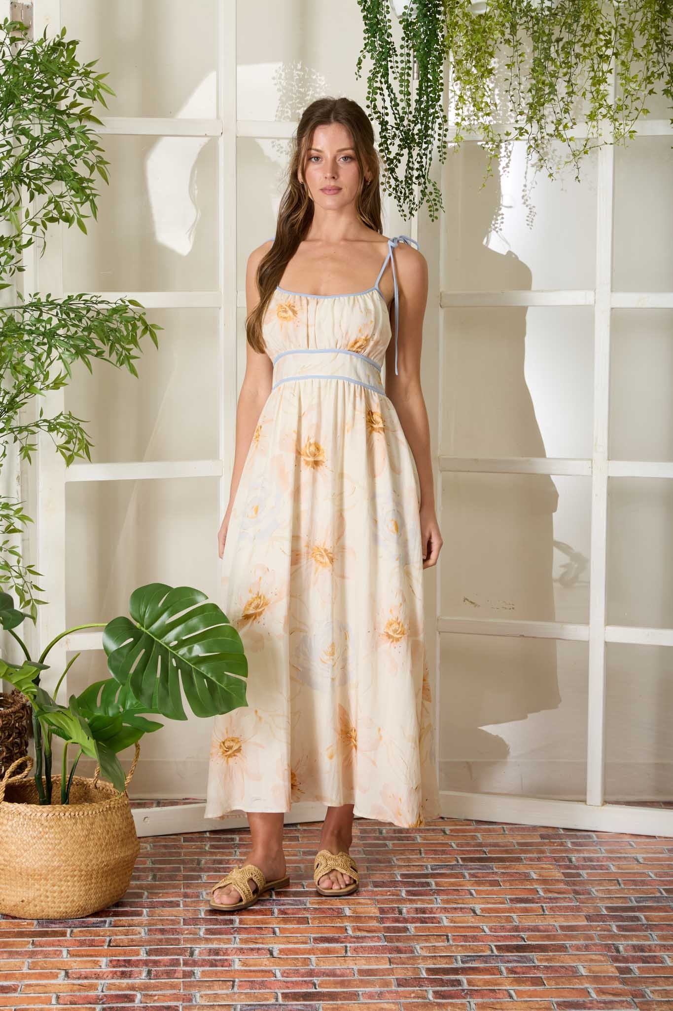 a radiant escape watercolor floral midi dress a radiant escape watercolor floral midi dress