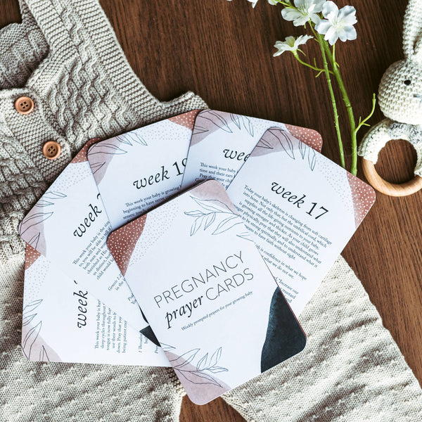 Pregnancy Prayer Cards | White