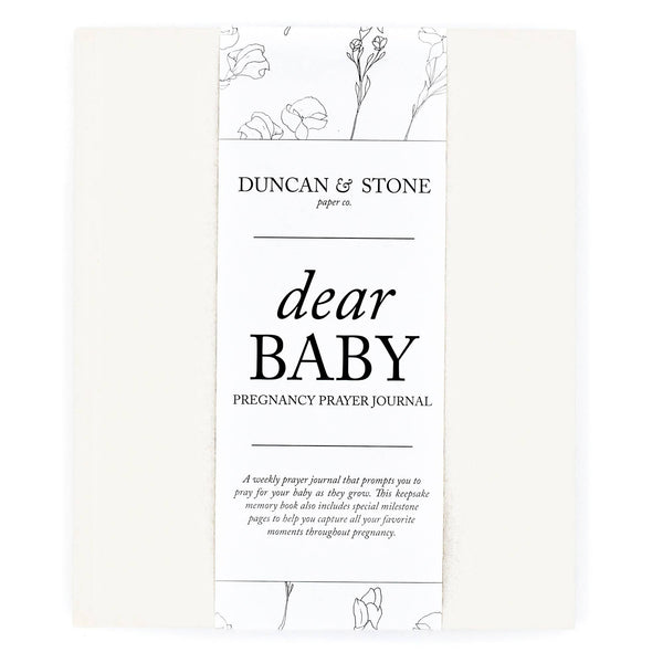 Dear Baby: Pregnancy Prayer Journal + Memory Book for Moms | Ivory