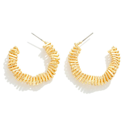 twisted coil hoops | gold
