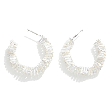 twisted coil hoops | silver
