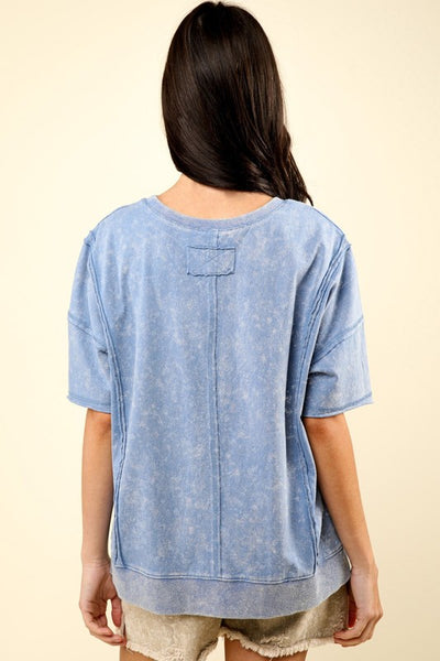 giving it my all washed top | denim