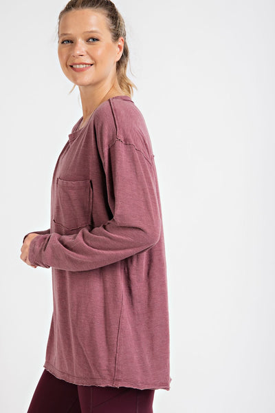 always low key mineral wash top | wine