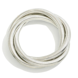 set/three omega chain bracelets | silver