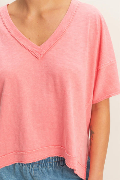 everyday go to oversized top | taffy pink