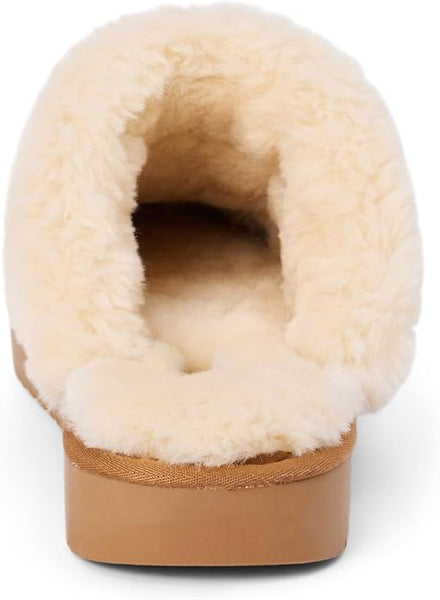 taos faux fur slide, matisse | chestnut