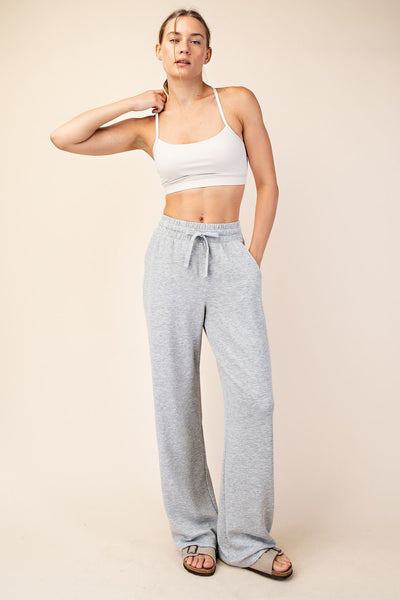 feeling your best straight leg pants | heather grey