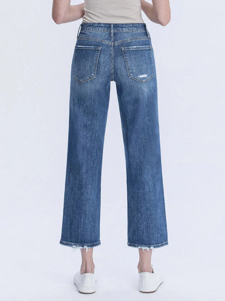 brooks high rise slim wide leg jeans | sailor snap