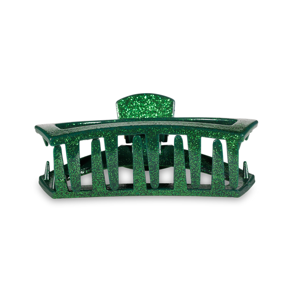 teleties open clip, medium | glitter green