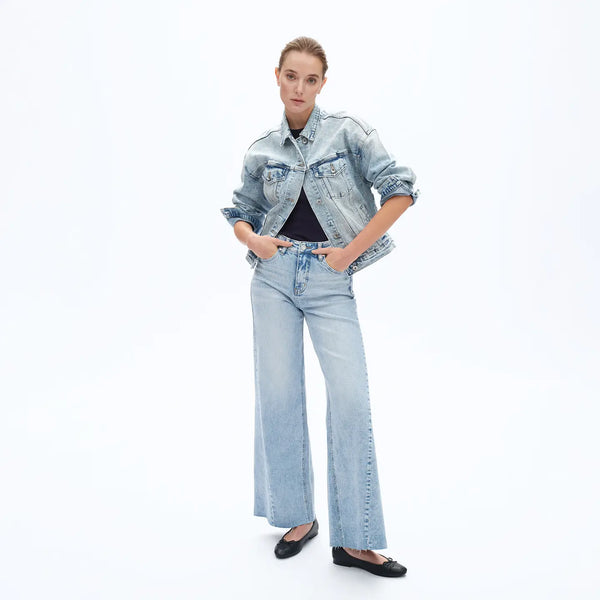 jensen high rise wide leg jeans | light wash