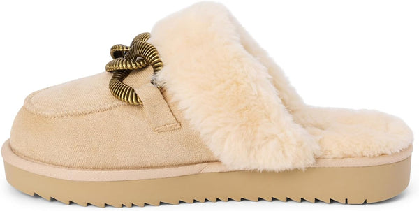 taos faux fur slide, matisse | natural