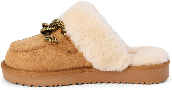 taos faux fur slide, matisse | chestnut