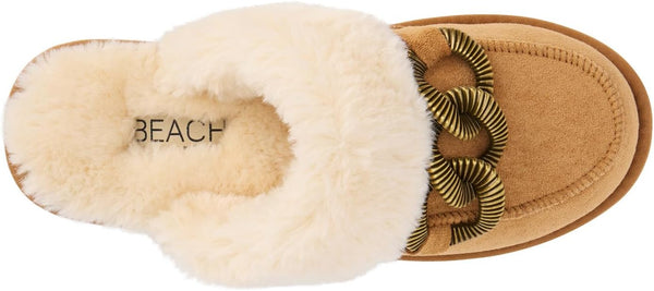 taos faux fur slide, matisse | chestnut