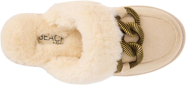 taos faux fur slide, matisse | natural