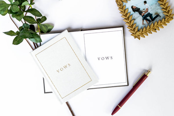 Wedding Vow Keepsake Books | Off White