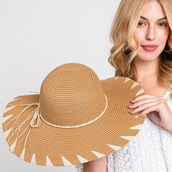 handmade wide brim floppy hat | taupe