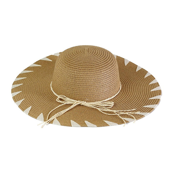 handmade wide brim floppy hat | taupe