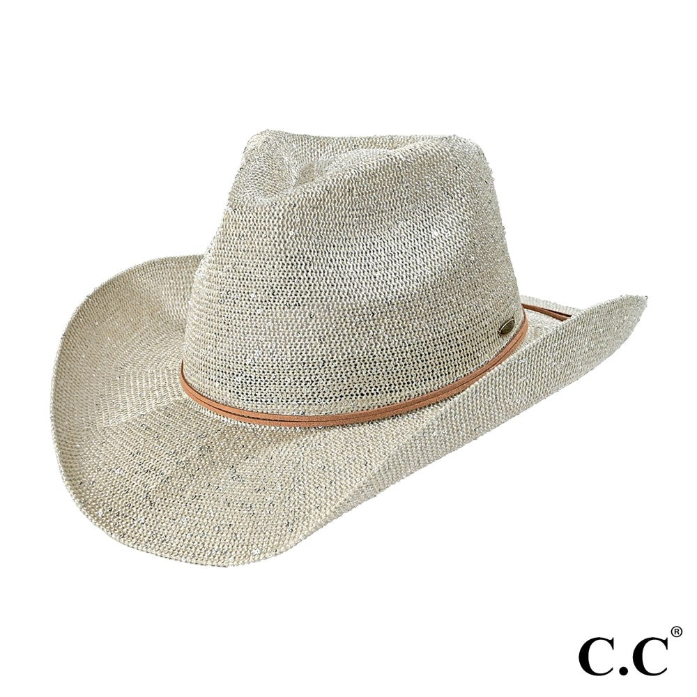 sequin cowboy hat | pearl