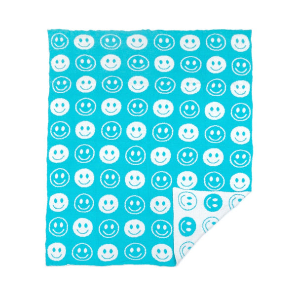 plush throw blanket | all smiles, mint