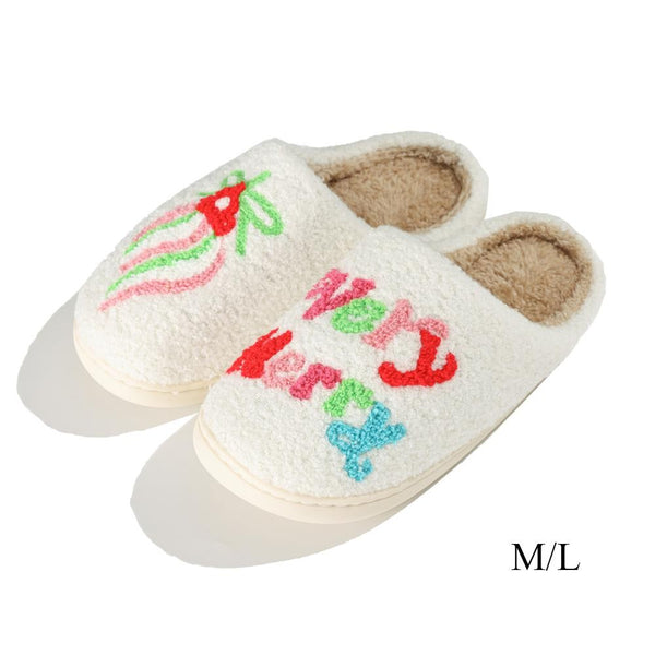 plush slippers | very merry