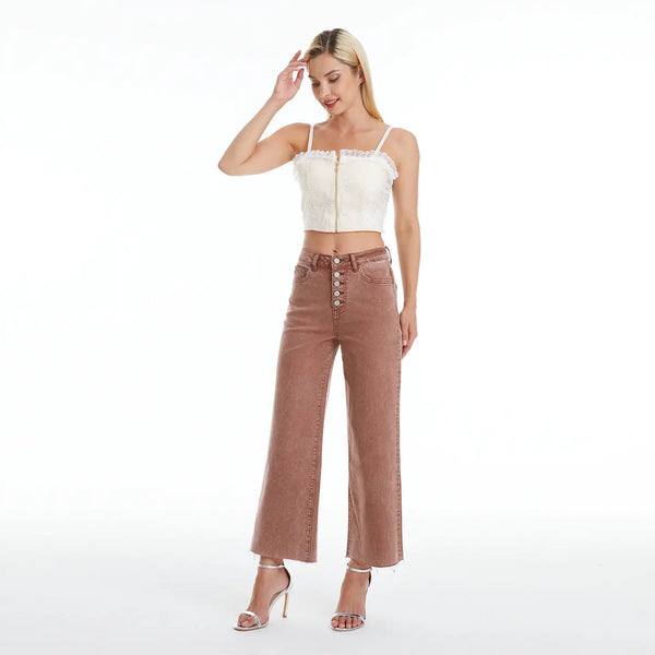 nova high rise wide leg jeans | espresso