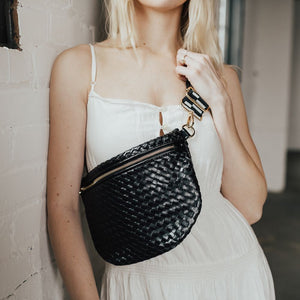 westlyn woven bum bag | black