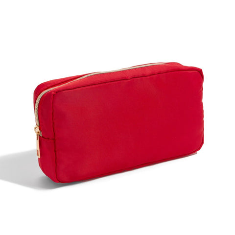 small nylon zipper pouch | red