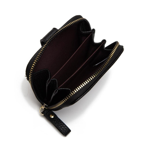 vegan leather wallet | black