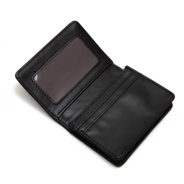 woven wallet, vegan leather | black