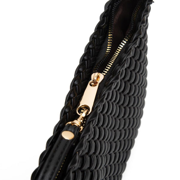 tuscany basket weave wristlet | black