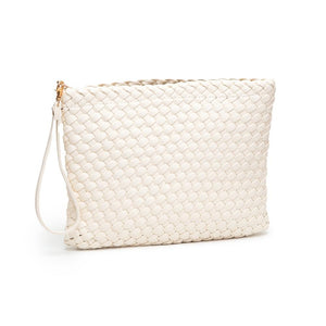 tuscany basket weave wristlet | ivory