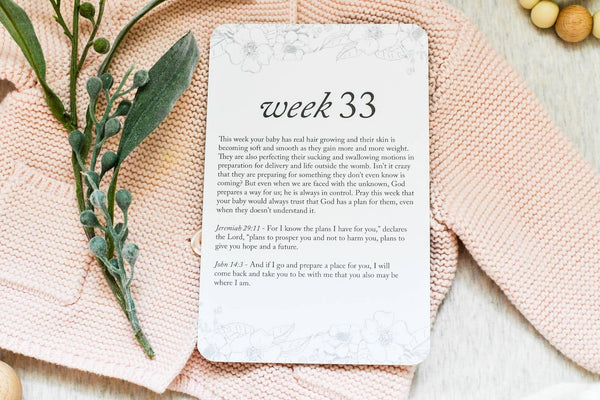 Pregnancy Prayer Cards | White