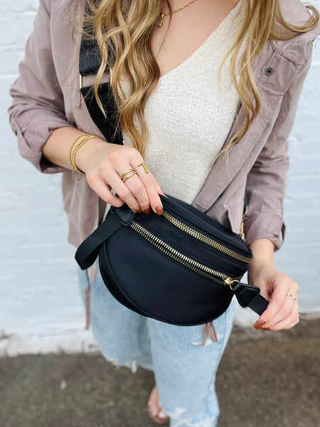 nylon bum bag | black