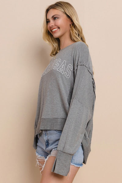 french terry arkansas sweatshirt | grey