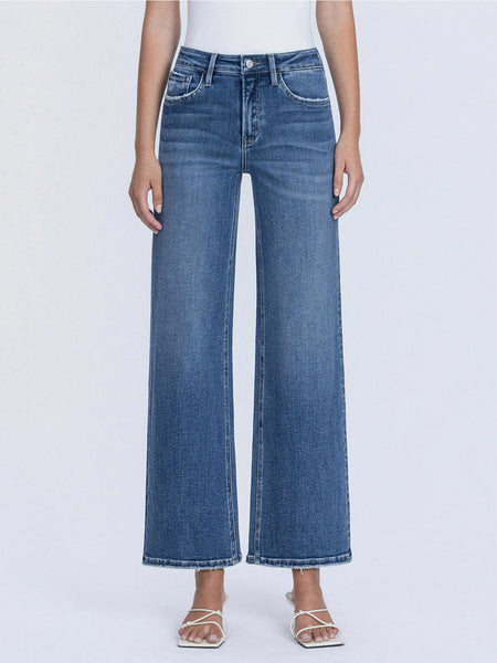 noah high rise wide leg ankle jeans | charm